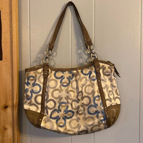 COACH Alexandra Purse Clover Signature C Chain Link Shoulder Bag - Picture 1 of 10